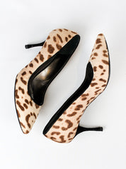 Dolce & Gabbana 2000s Leopard Calf Hair Pointed Toe Pumps - EU 38.5 / US 8