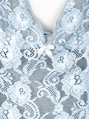 D&G Dolce & Gabbana 2000s Grey & Blue Lace Cami Top - M/L