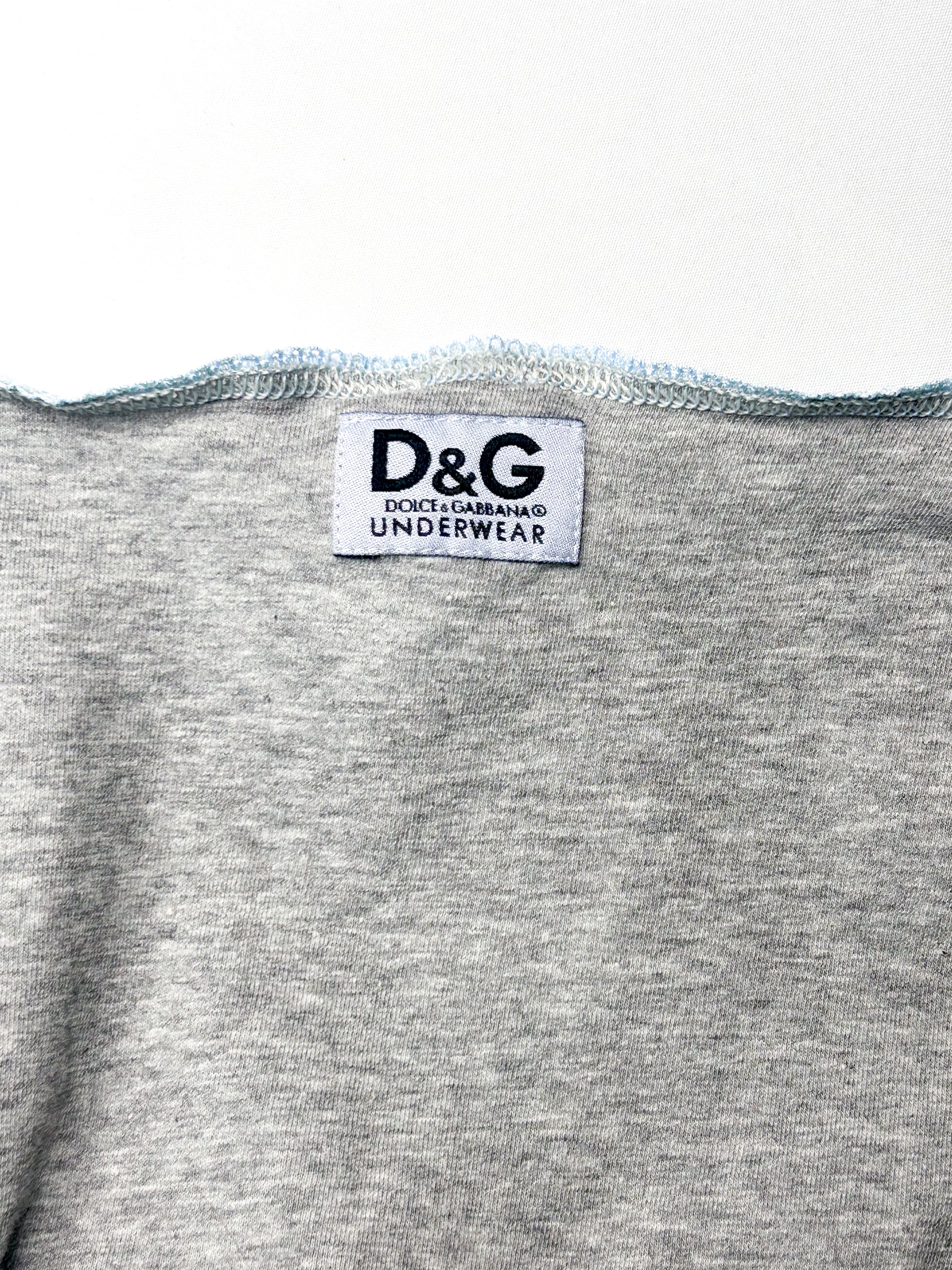 D&G Dolce & Gabbana 2000s Grey & Blue Lace Cami Top - M/L