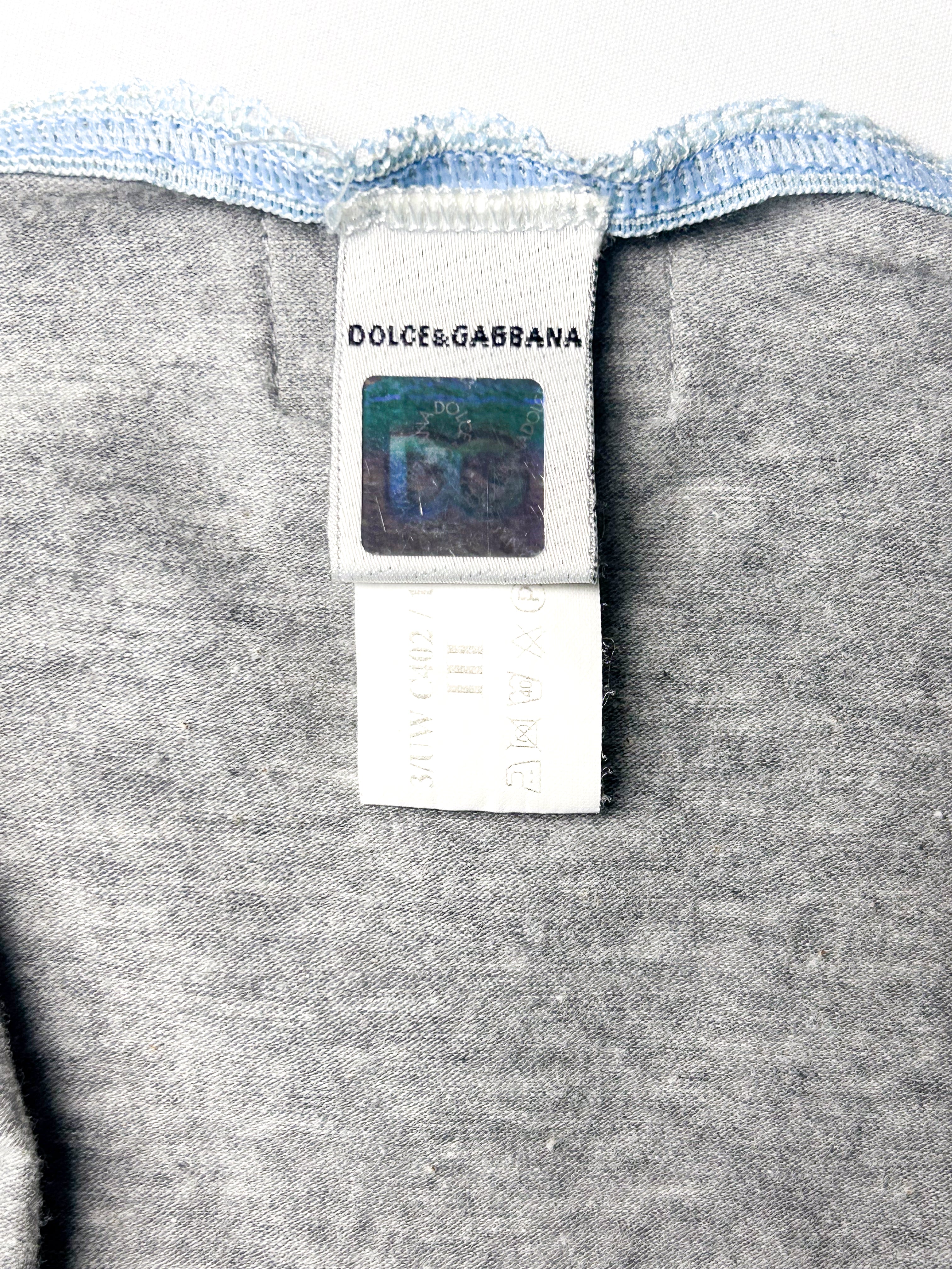 D&G Dolce & Gabbana 2000s Grey & Blue Lace Cami Top - M/L