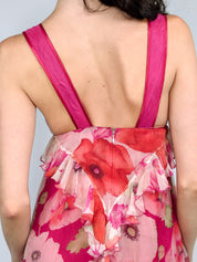 Blumarine 2000s Pink Floral Silk Dress - S