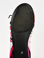 Chico's 2000s Pink Swirl Print Satin Ballet Flats - 8