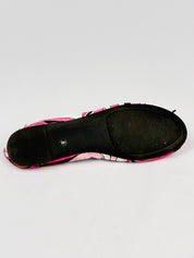 Chico's 2000s Pink Swirl Print Satin Ballet Flats - 8