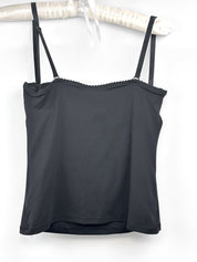Versace 2000s Black Lace Heart Bustier Cami - XS