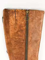 Machine by Bassico 2000s Brown Suede Chain-Draped Knee-High Boots - EU 40