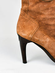 Machine by Bassico 2000s Brown Suede Chain-Draped Knee-High Boots - EU 40