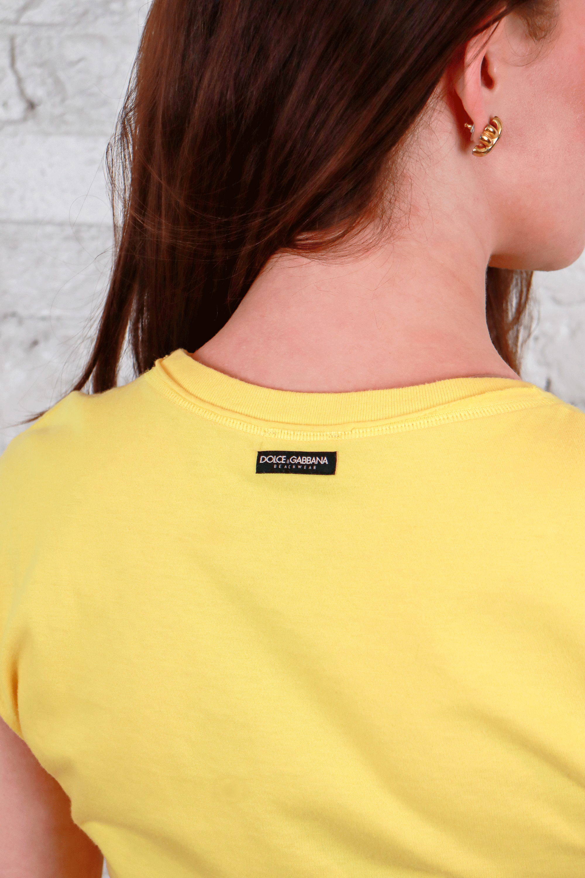 D&G "Sicilia I Love You" Yellow Tee Dress