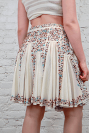 D&G White Sequin Floral Skirt