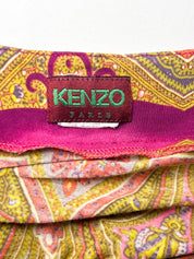 Kenzo Paris 2000s Fuchsia Baroque Paisley Sleeveless Top - XS/S