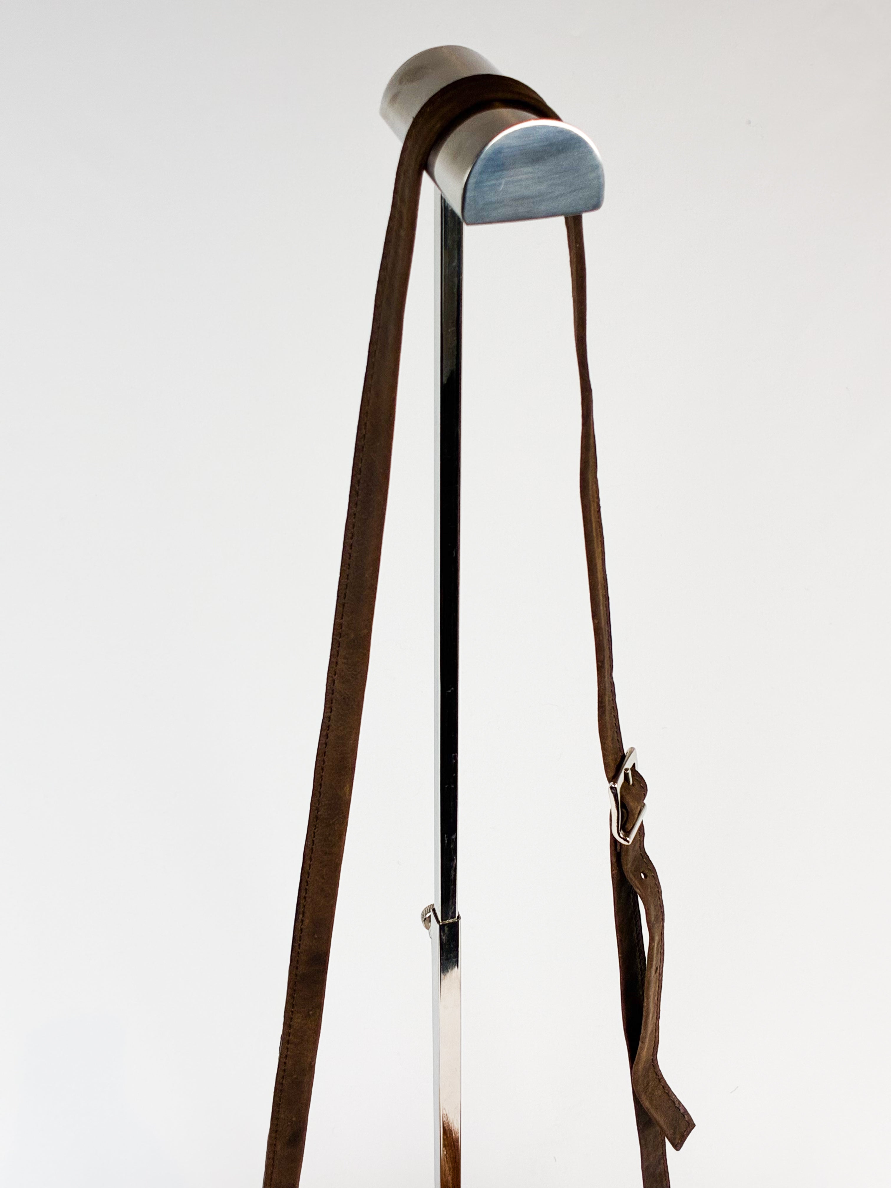 Rarity Handbags 2000s Springbok Hide and Brown Leather Crossbody Bag