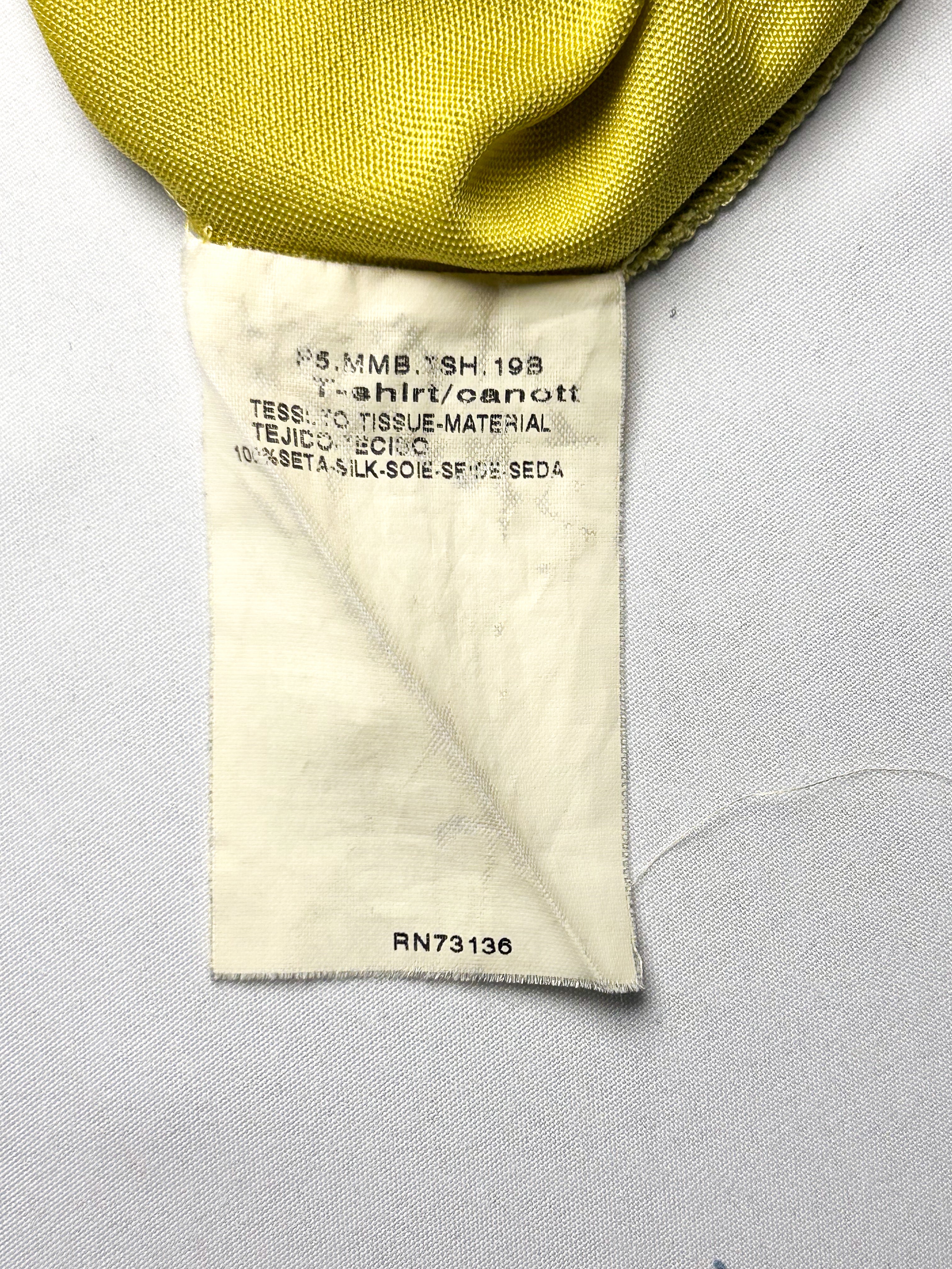 Max Mara 2000s Chartreuse Silk Draped Sleeveless Top - M/L