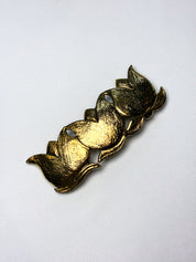 MB Creations 1990s Gold-Tone Triple Tulip Barrette