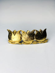 MB Creations 1990s Gold-Tone Triple Tulip Barrette