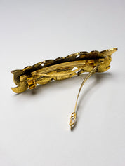 MB Creations 1990s Gold-Tone Triple Tulip Barrette