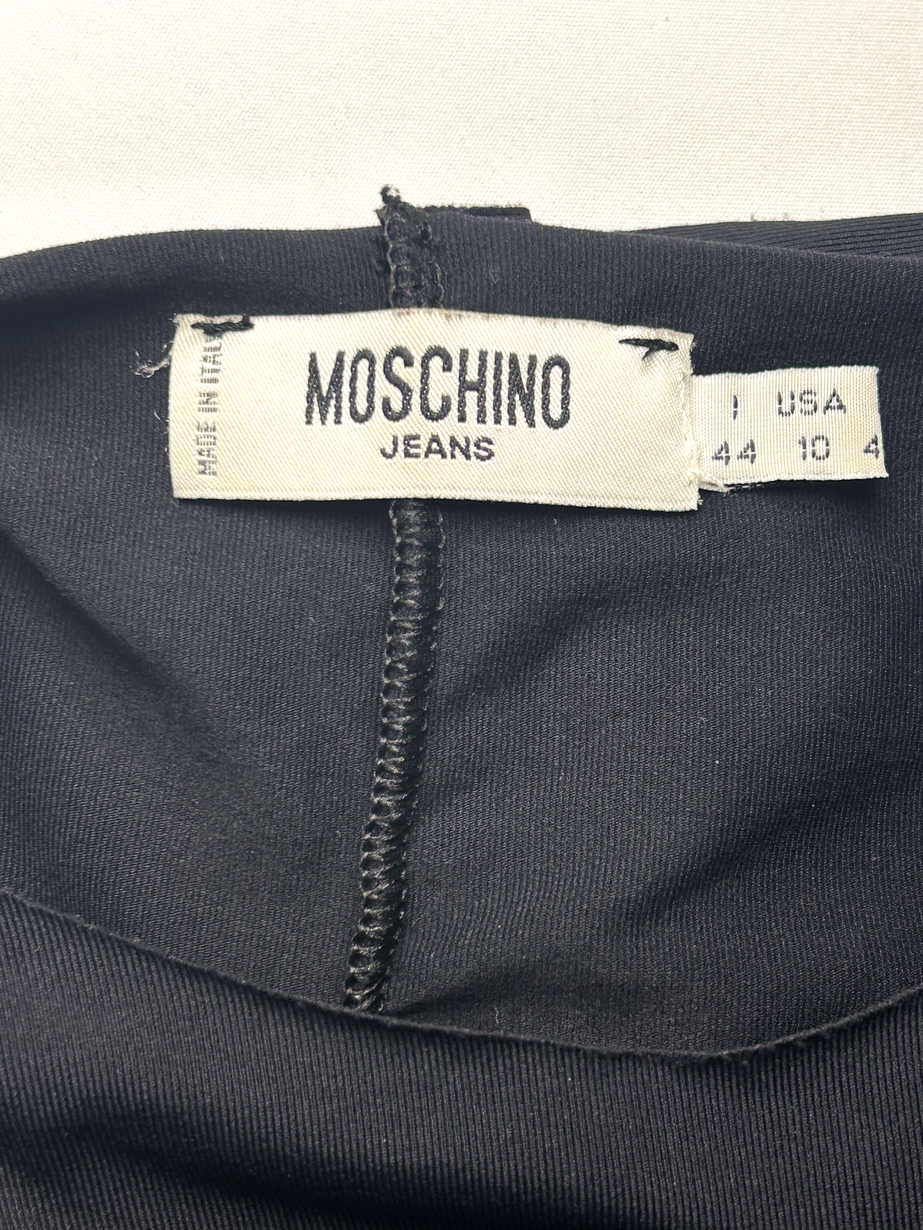 Moschino Jeans 2000s Black Deconstructed Fringe Top - S/M