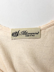 Blumarine 2000s Blush Silk Knit Beaded Top - XS/S