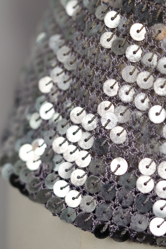 Silver Sequin Crochet Tank Top