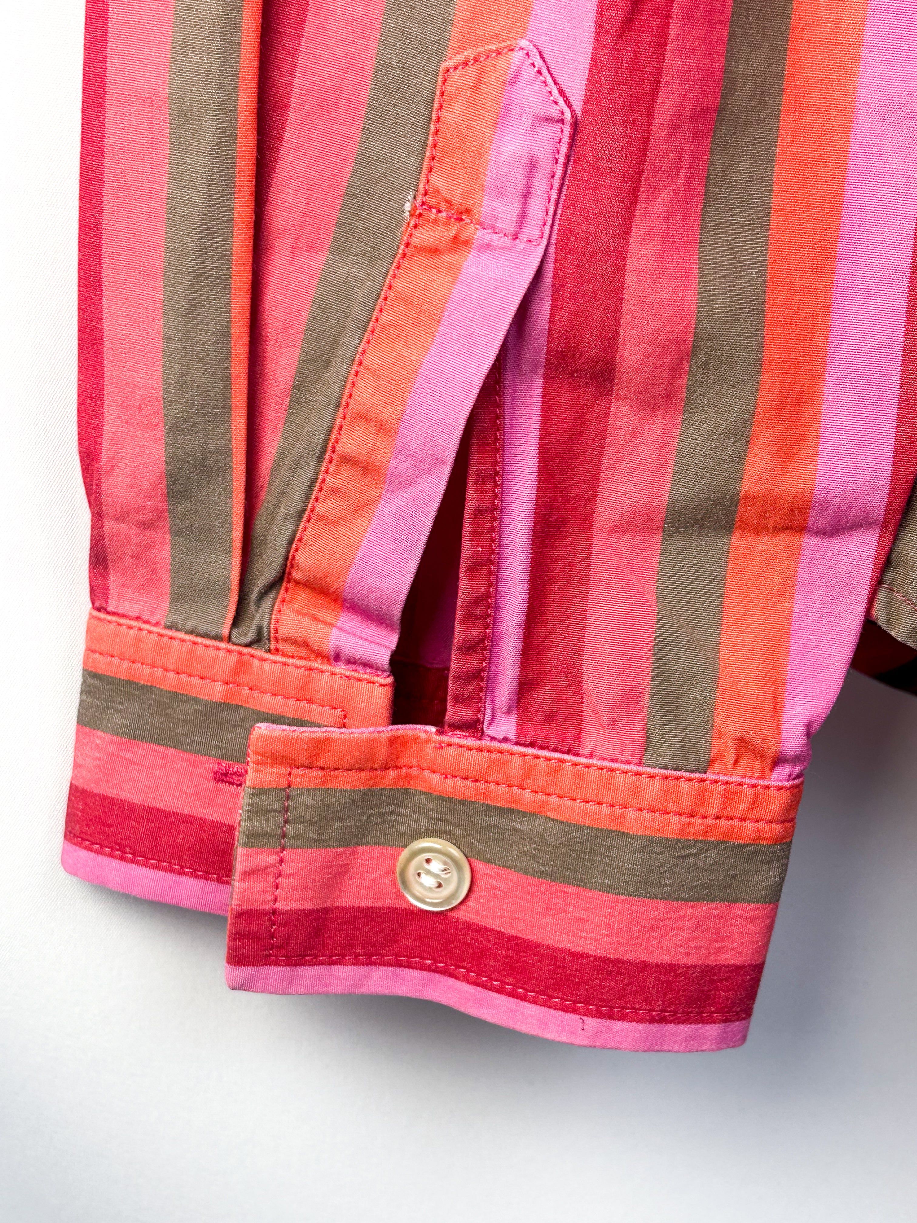 Sonia by Sonia Rykiel 2000s Pink Striped Button-Down Shirt - M