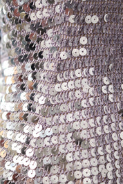 Silver Sequin Crochet Tank Top