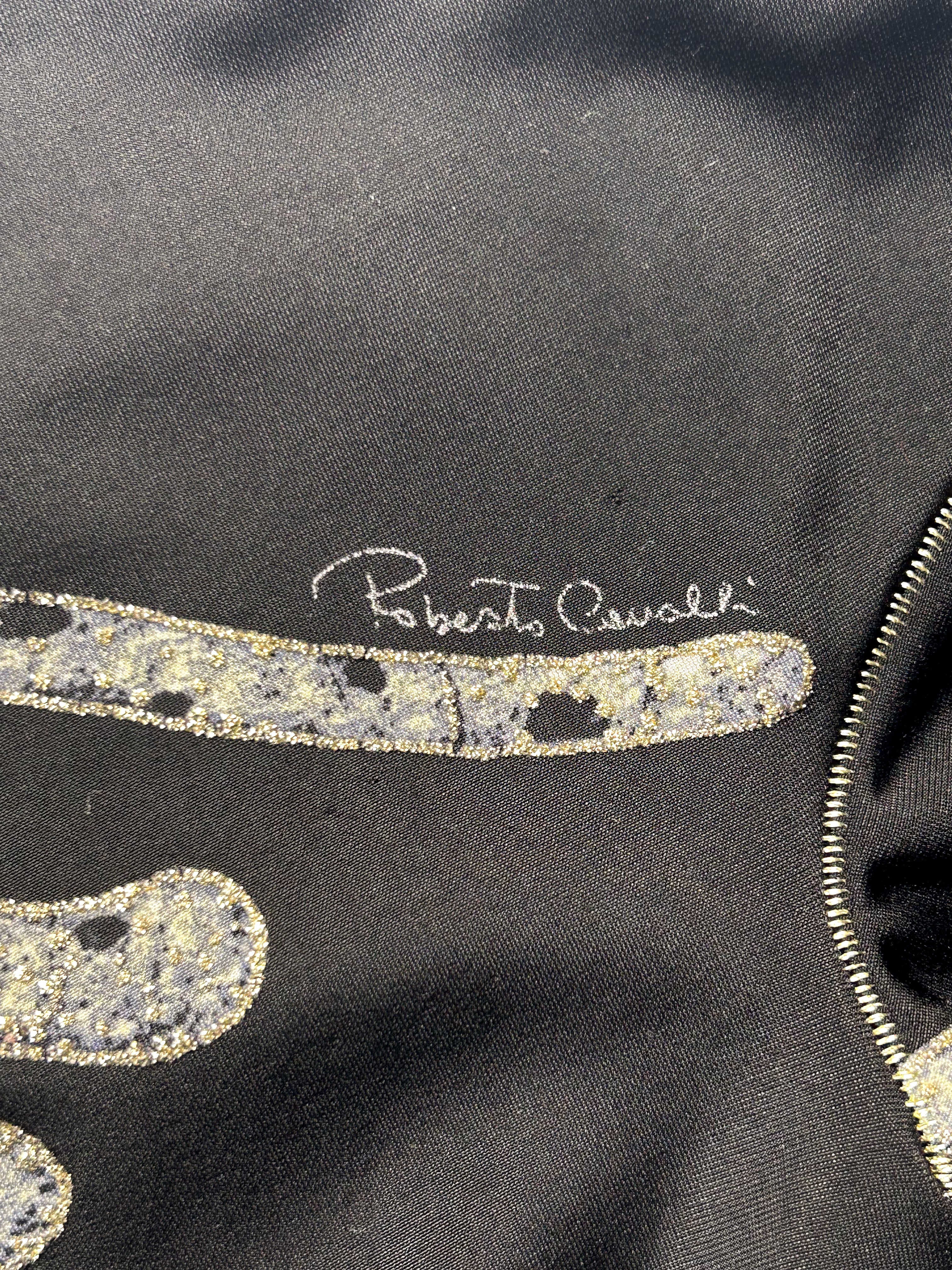 Roberto Cavalli FW 2002 Glitter Leopard Print Top - S
