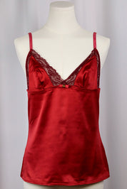 Dolce & Gabbana Bordeaux Satin Lace Cami