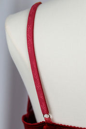 Dolce & Gabbana Bordeaux Satin Lace Cami