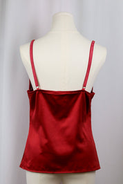 Dolce & Gabbana Bordeaux Satin Lace Cami