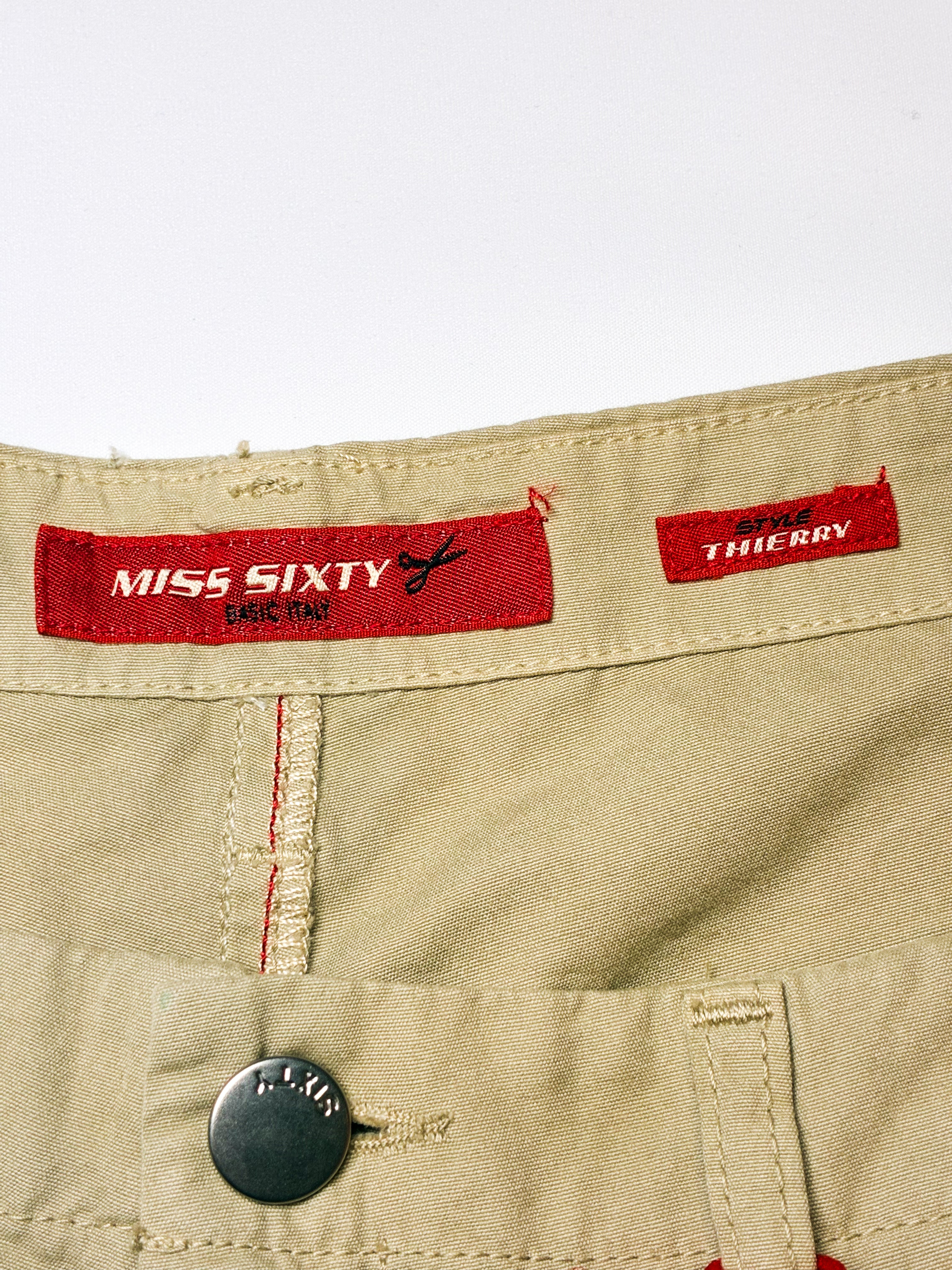 Miss Sixty 2000s Khaki Low Rise Flare Trousers - W27