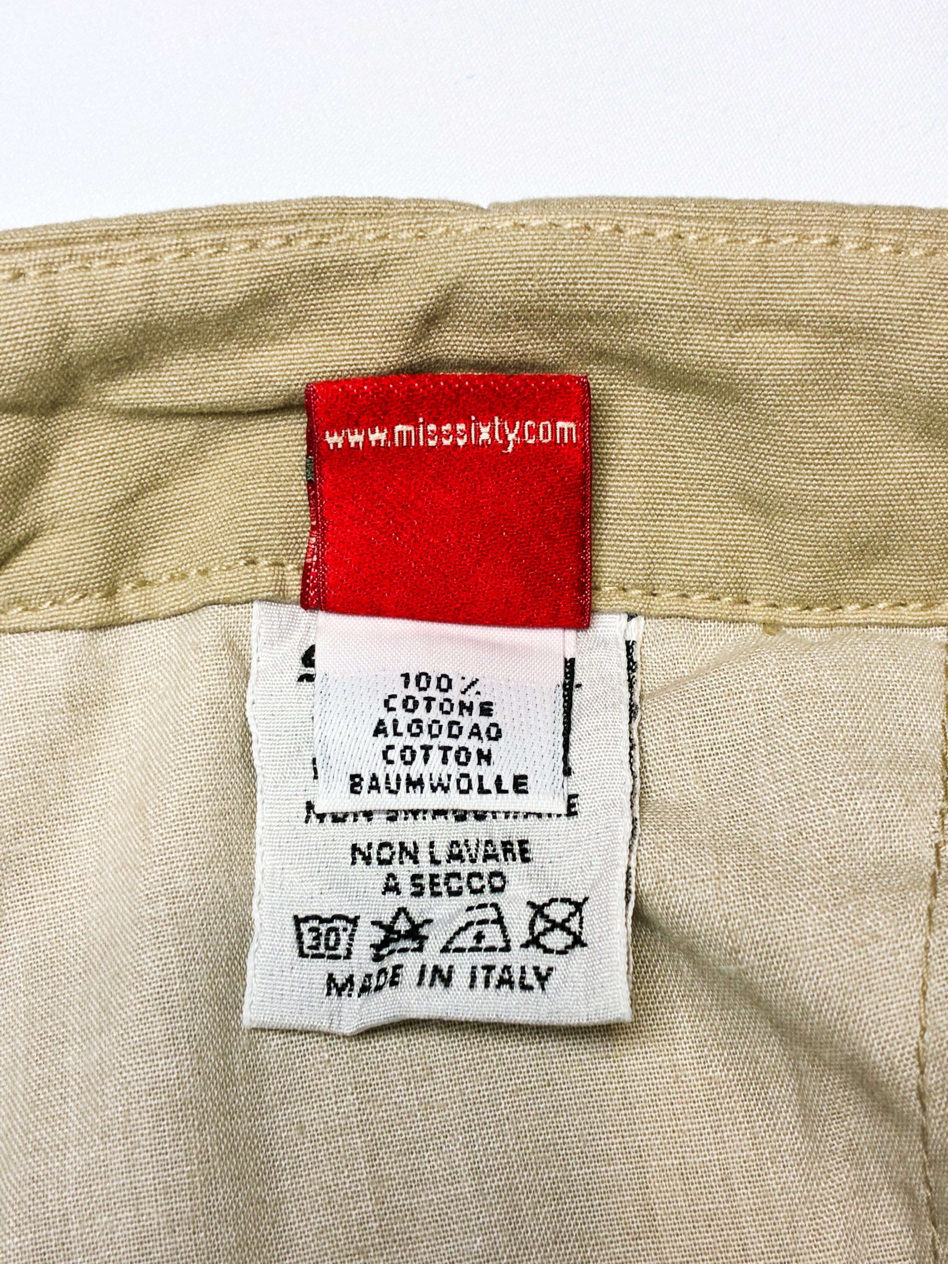 Miss Sixty 2000s Khaki Low Rise Flare Trousers - W27