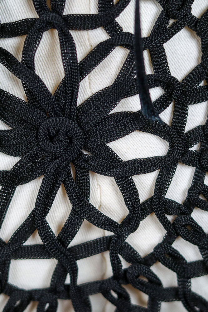 Enzo Loco 2000s Black Lace Ruffle Dress