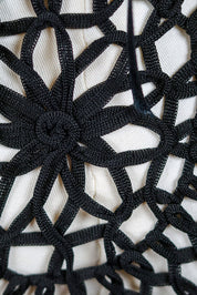 Enzo Loco 2000s Black Lace Ruffle Dress