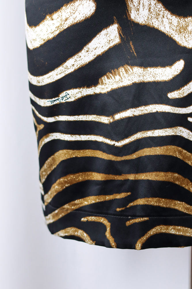 Roberto Cavalli 2000s Zebra Bustier Dress
