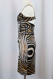 Roberto Cavalli 2000s Zebra Bustier Dress