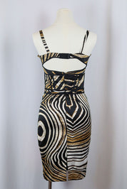 Roberto Cavalli 2000s Zebra Bustier Dress