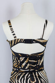 Roberto Cavalli 2000s Zebra Bustier Dress