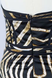 Roberto Cavalli 2000s Zebra Bustier Dress