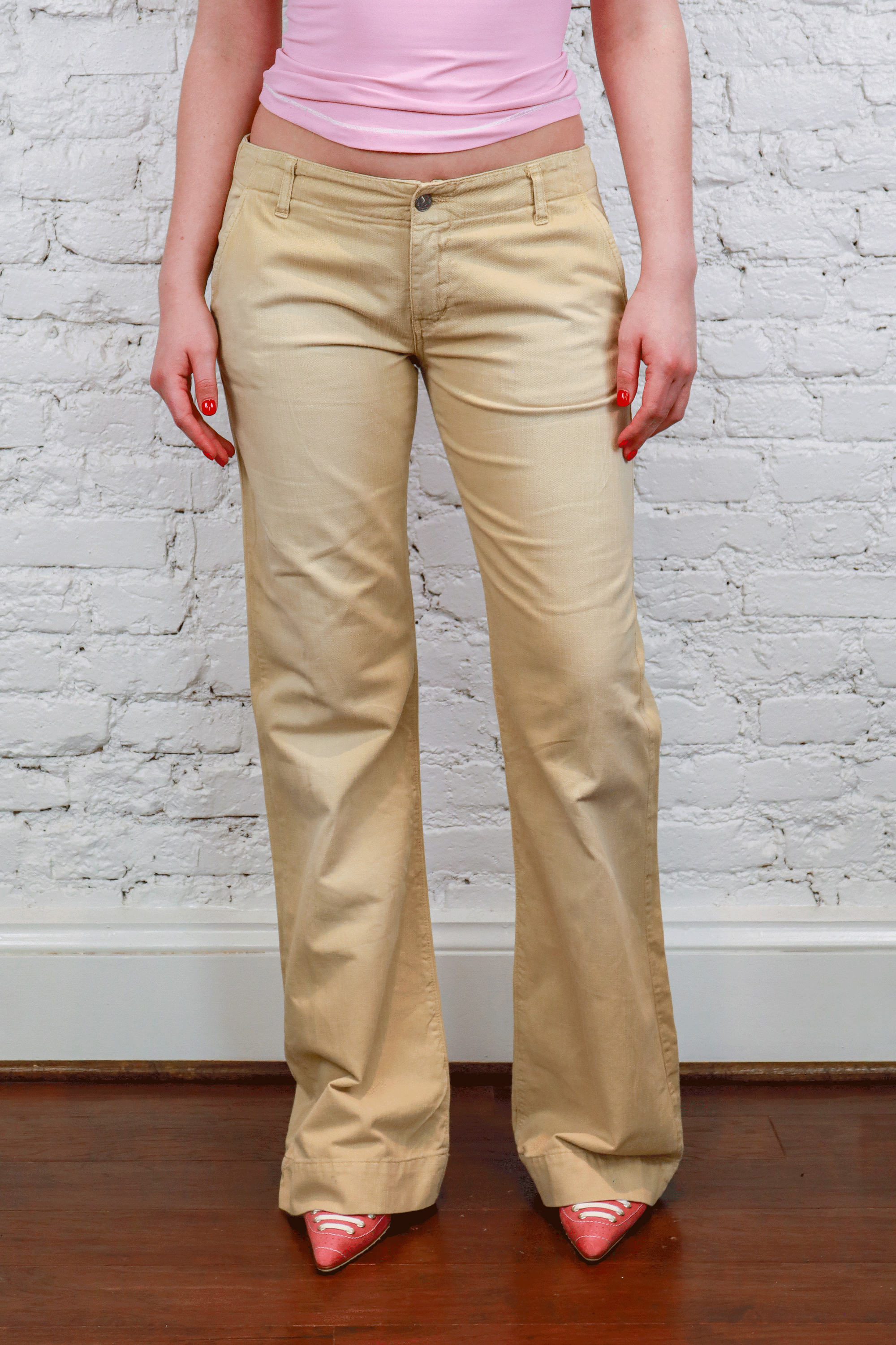 Take-Two Beige Low Rise Jeans