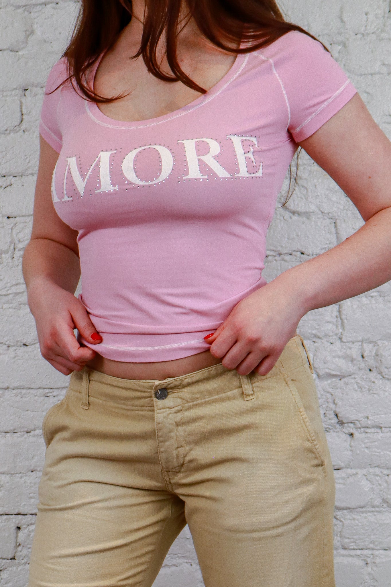Blumarine Pink “AMORE” Baby Tee
