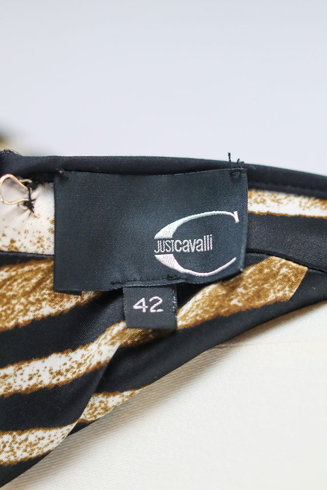 Roberto Cavalli 2000s Zebra Bustier Dress