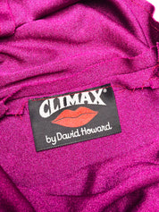 Climax by David Howard 2000s Magenta Rhinestone Strap Slip Dress - XS/S