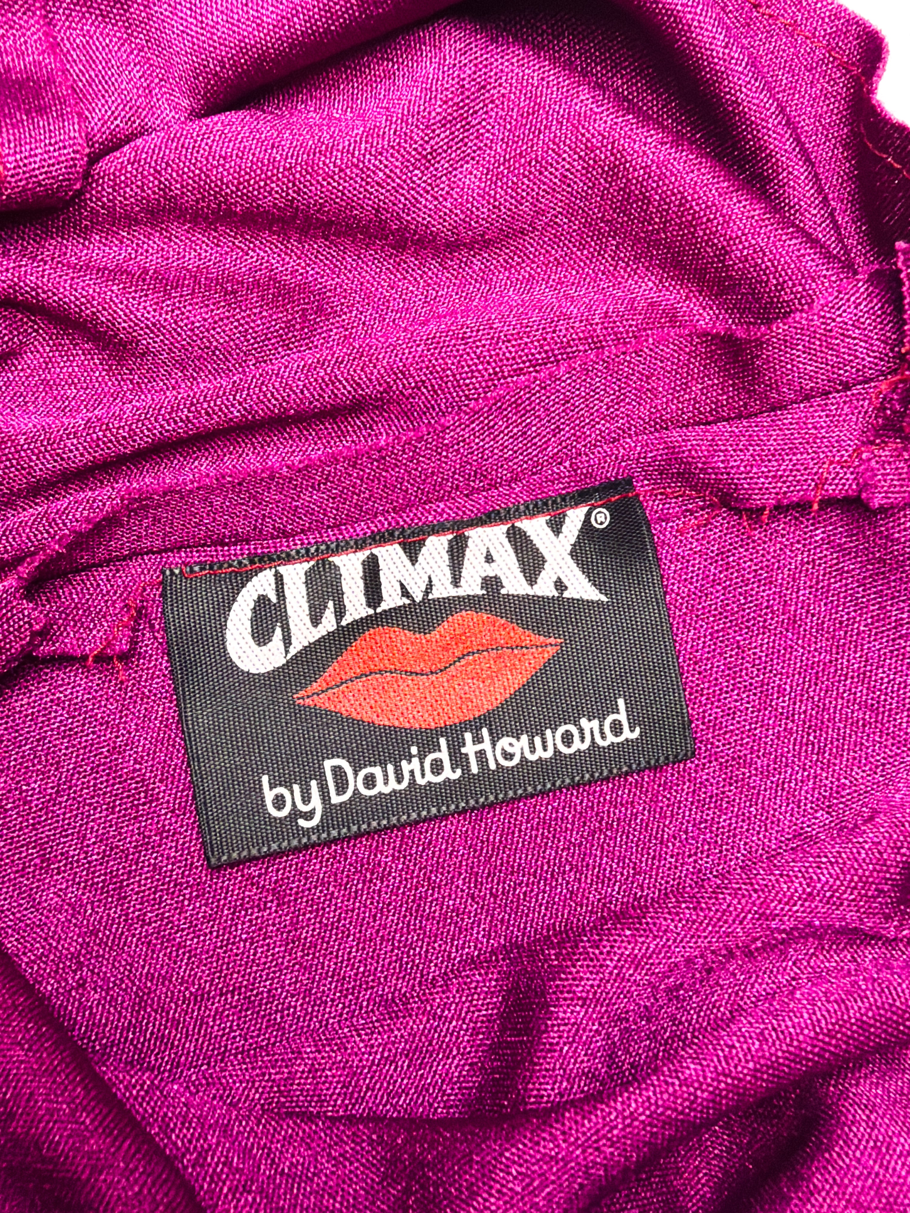 Climax by David Howard 2000s Magenta Rhinestone Strap Slip Dress - XS/S