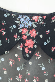 D&G 2000s Black Floral Mini Dress