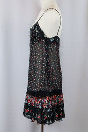 D&G 2000s Black Floral Mini Dress