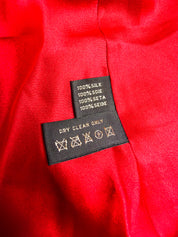 Ralph Lauren 2000s Red Silk Ruffle Halter Gown - XS/S