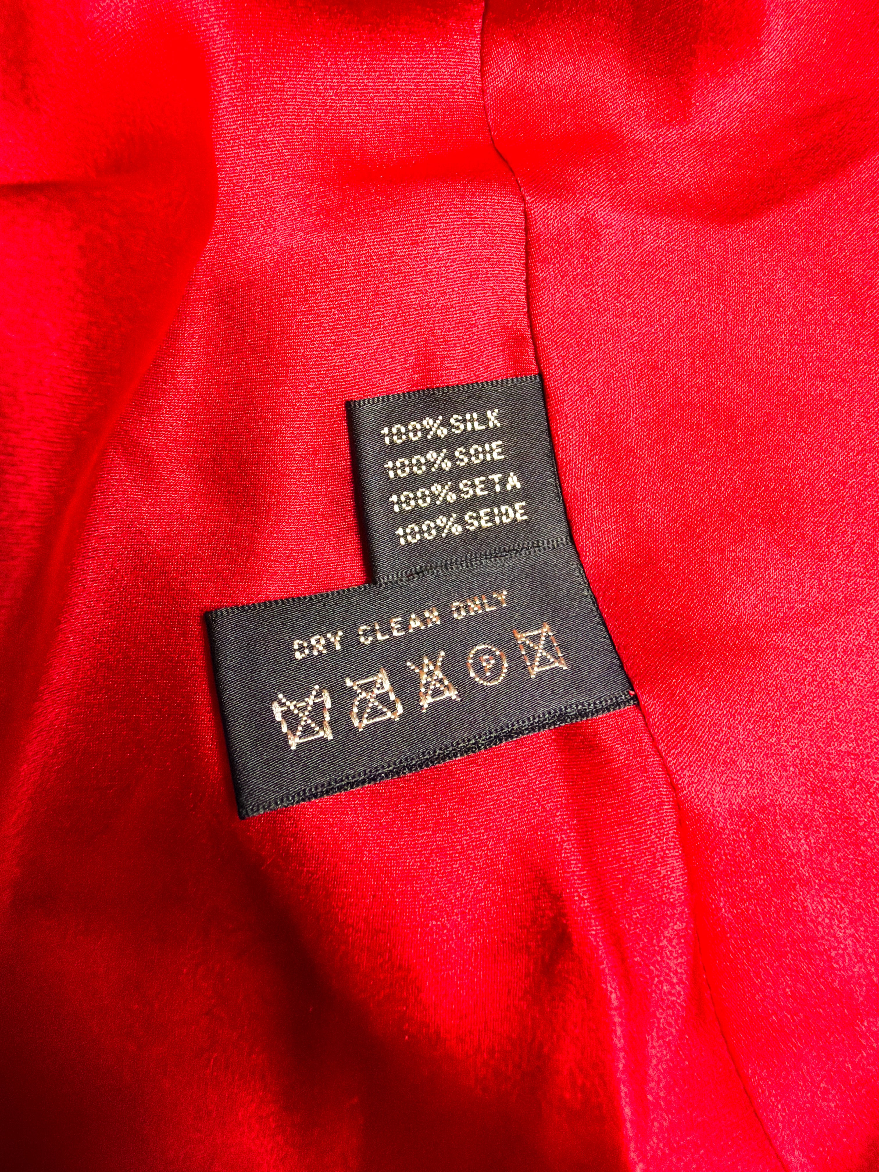 Ralph Lauren 2000s Red Silk Ruffle Halter Gown - XS/S