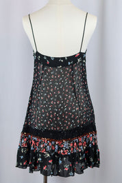 D&G 2000s Black Floral Mini Dress