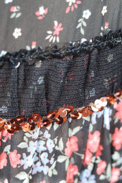 D&G 2000s Black Floral Mini Dress