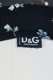 D&G 2000s Black Floral Mini Dress