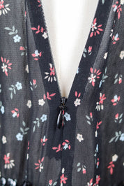 D&G 2000s Black Floral Mini Dress