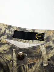 Just Cavalli 2000s Animal Print Flared Jeans - W25